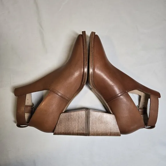 Free People Brady Buckle Boots in Cognac Brown Leather EU 39/US 8.5