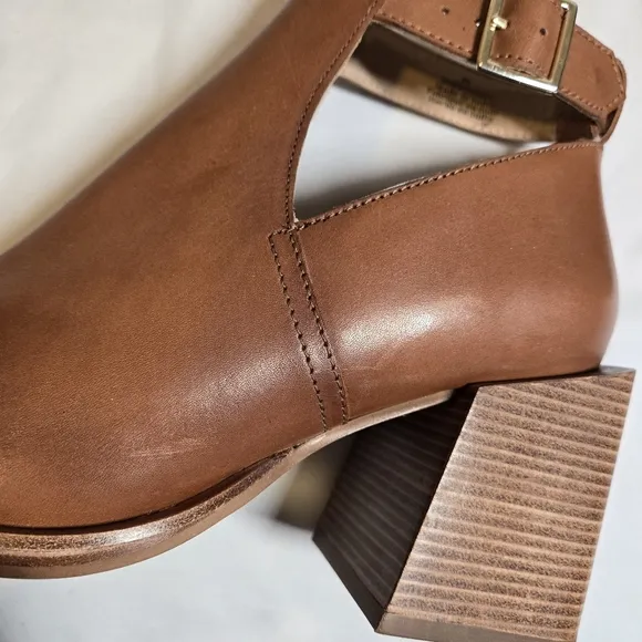 Free People Brady Buckle Boots in Cognac Brown Leather EU 39/US 8.5