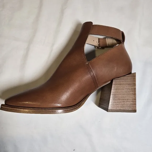 Free People Brady Buckle Boots in Cognac Brown Leather EU 39/US 8.5