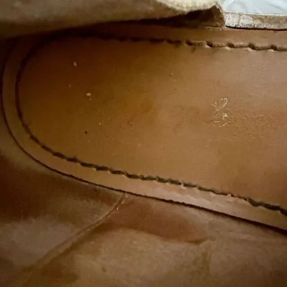 FREE PEOPLE | Mont Blanc Sandals Tan Flats Asymmetrical D'Orsay | Size 41, 10