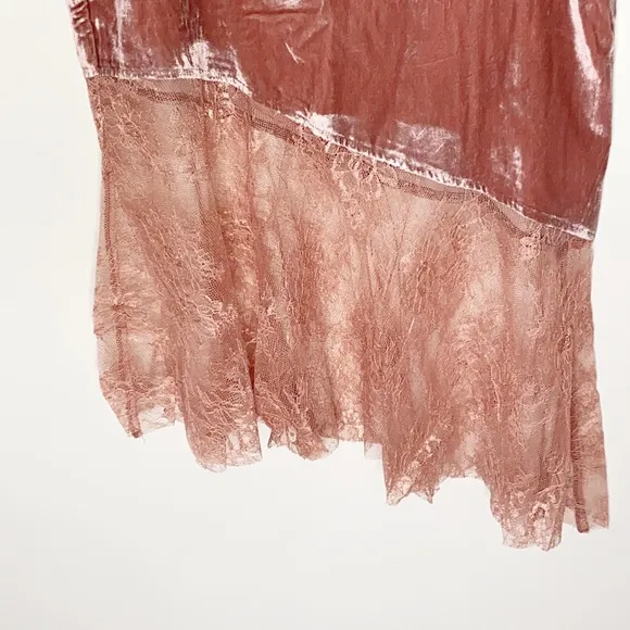 Free People my Lacey velvet midi lace hem skirt size 4