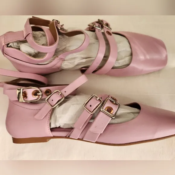 Free People Pink Flats Ballerina Style