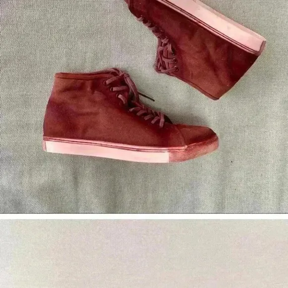Free People River Run Distress look sneakers.