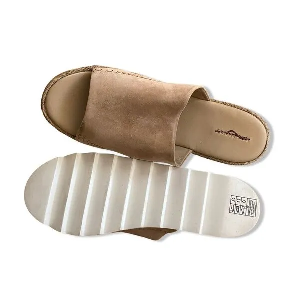 Free People Santorini Platform sandals wedges shoes slides suede Sz 10