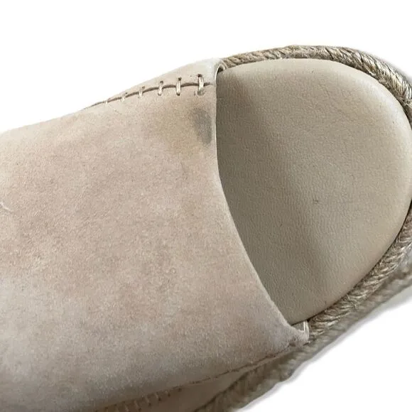 Free People Santorini Platform sandals wedges shoes slides suede Sz 10
