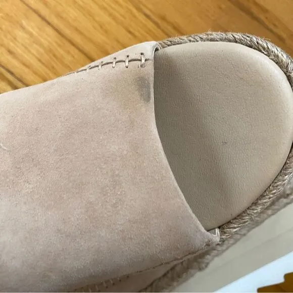 Free People Santorini Platform sandals wedges shoes slides suede Sz 10