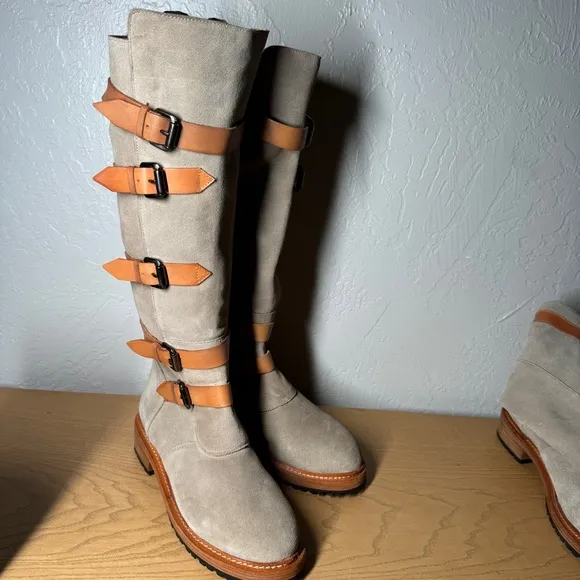 Free People Tristie Buckle Boots new size 7 leather strappy‎ Vivian