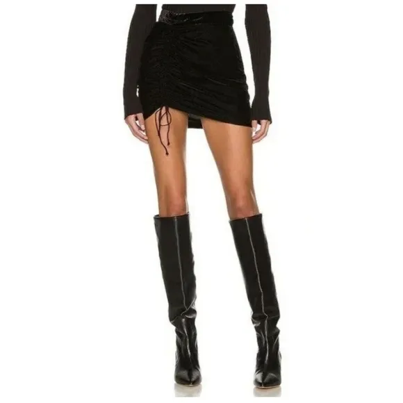Free People Vivienne Velvet Mini Skirt - Size 10