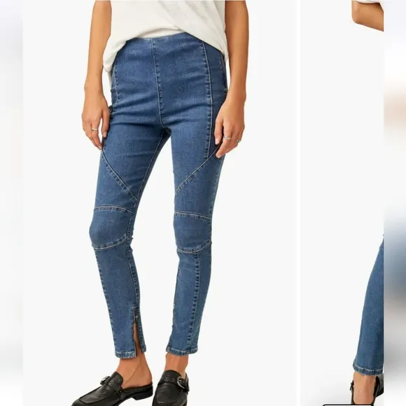 Free People We The Free Bella Moto High-Rise Skinny Jeans Prophecy