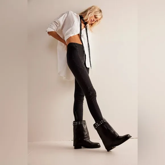 Free People We The Free Bella Moto High-Rise Skinny Jeans