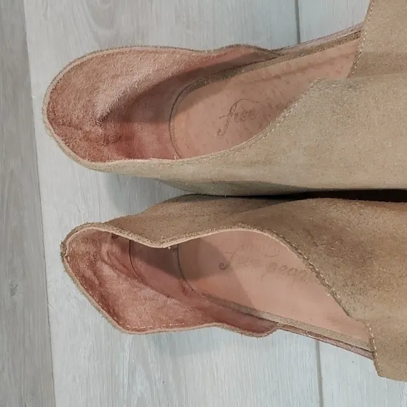 Free People Womens Royale Flat Side CutOut Ankle Boots shoes sz 37/6.5-7