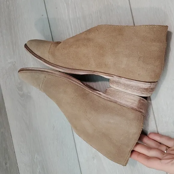 Free People Womens Royale Flat Side CutOut Ankle Boots shoes sz 37/6.5-7