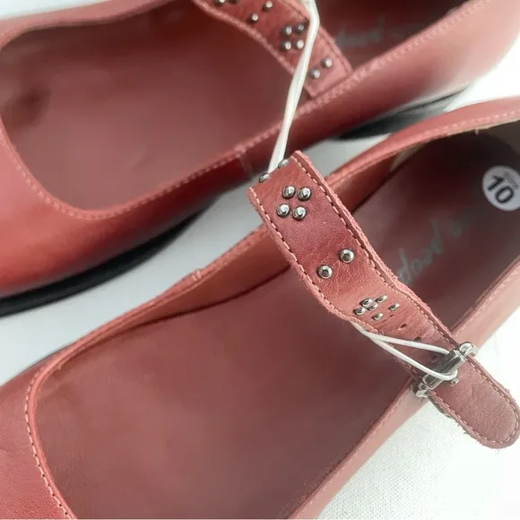 Free People Womens Shoe Rumor Mary Jane Flats Leather Embellished Straps Size 10