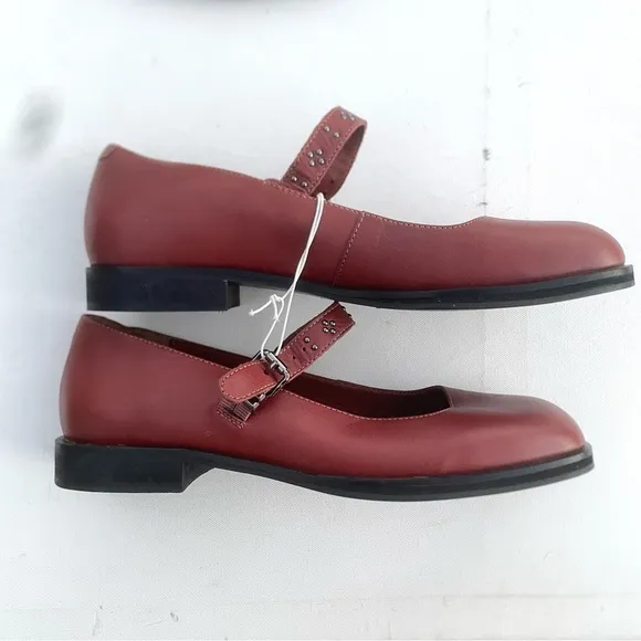 Free People Womens Shoe Rumor Mary Jane Flats Leather Embellished Straps Size 10