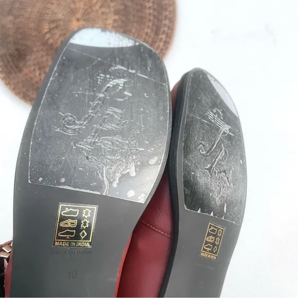 Free People Womens Shoe Rumor Mary Jane Flats Leather Embellished Straps Size 10