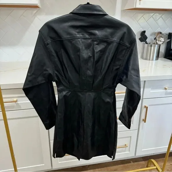 Free People x Revolve Amber Faux Leather Mini in Black Free People Size 4