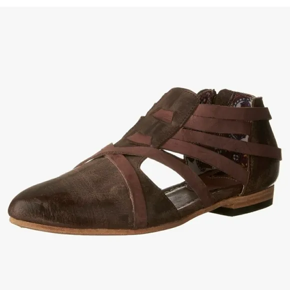 Freebird &quot;Emory&quot; By Steven Emory Flat Strap Ankle Booties
