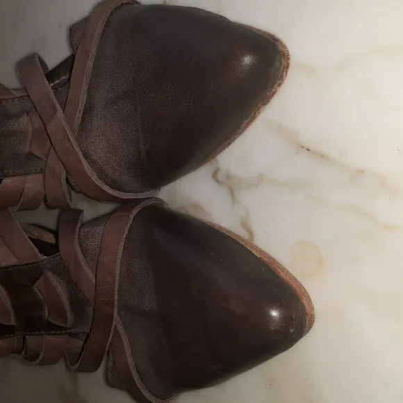 Freebird &quot;Emory&quot; By Steven Emory Flat Strap Ankle Booties