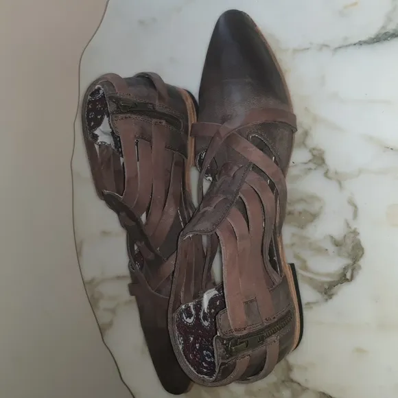 Freebird &quot;Emory&quot; By Steven Emory Flat Strap Ankle Booties