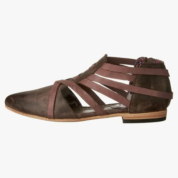 Freebird &quot;Emory&quot; By Steven Emory Flat Strap Ankle Booties
