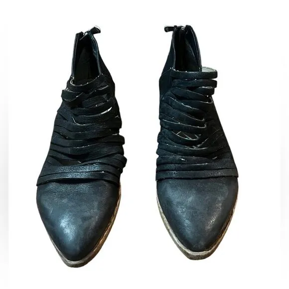 Free people lost valley strappy cutout boho oxford flat ankle bootie boots