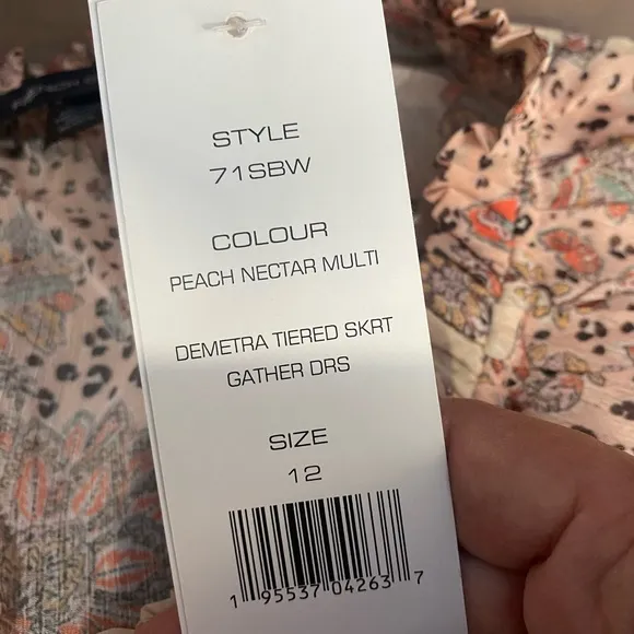 French Connection Demetra Tiered gathered skirt‎ dress, size 12