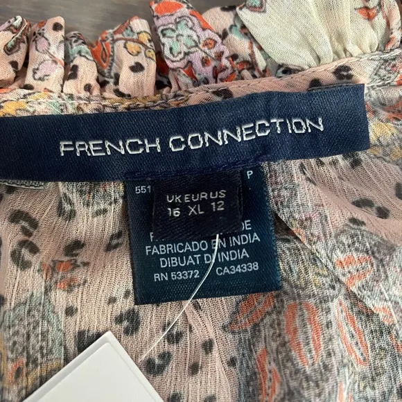 French Connection Demetra Tiered gathered skirt‎ dress, size 12