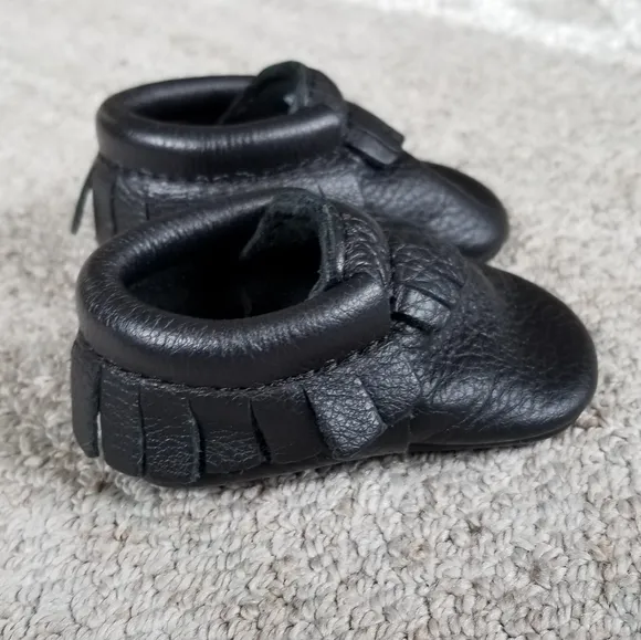 Freshly Picked Black Leather Moccasins