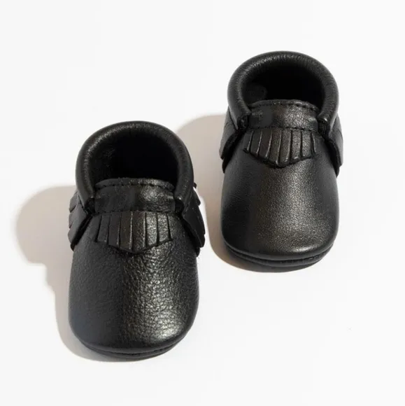 Freshly Picked Black Leather Moccasins