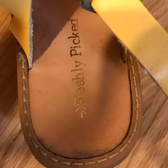 Freshly Picked Sz 9 Yellow Leather Flats