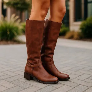 Frye &amp; Company Womens Size 11 GIBSON REDWOOD flat heel riding boots Side Zip