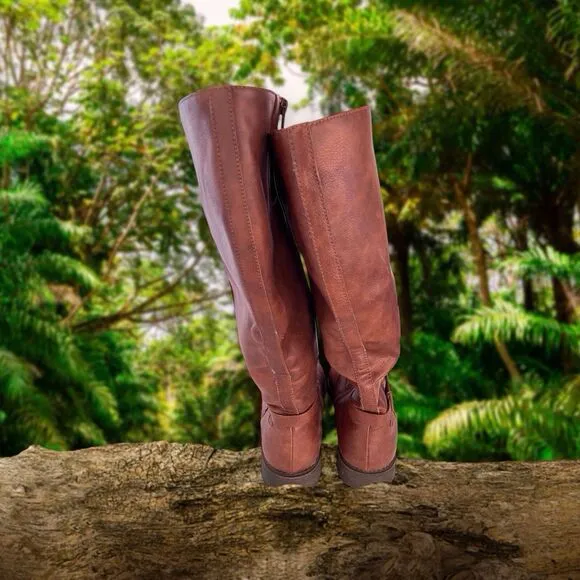 Frye &amp; Company Womens Size 11 GIBSON REDWOOD flat heel riding boots Side Zip
