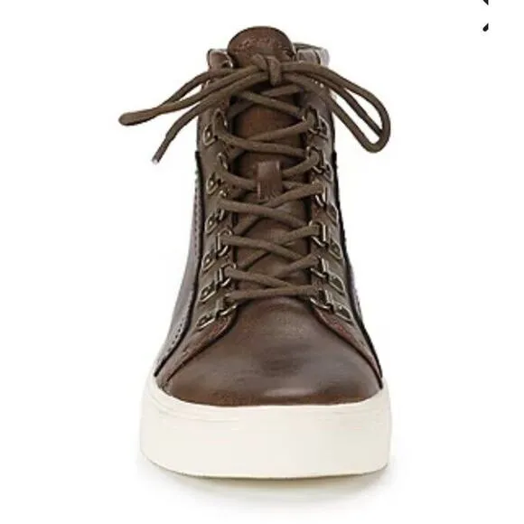 Frye and Co. Mens Eian Flat Heel Lace Up Boots SZ 12 Dark Brown