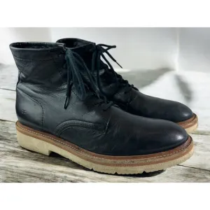 Frye Black Leather Lace Up Boots 3480721 Men’s Shoes Size 9.5 D