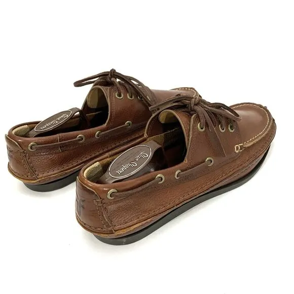 Frye Boat Shoes Leather Lace Loafers Sully Mason Camp Moc Men’s 12 - 80470