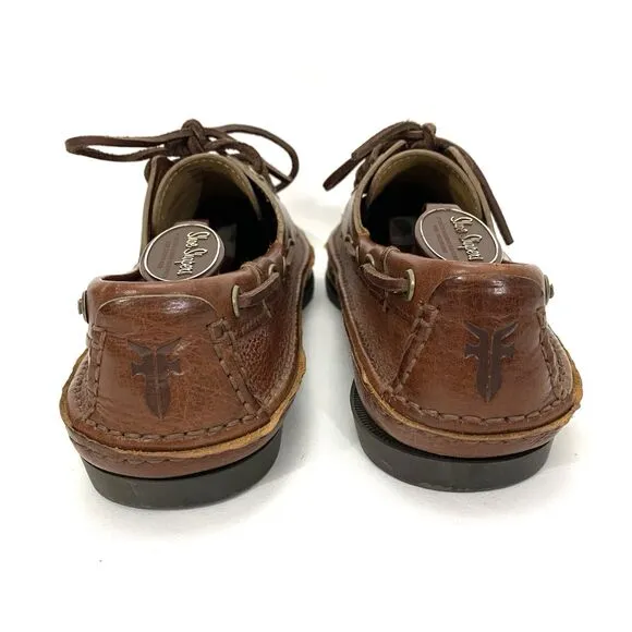 Frye Boat Shoes Leather Lace Loafers Sully Mason Camp Moc Men’s 12 - 80470