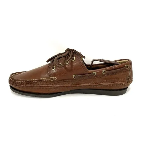 Frye Boat Shoes Leather Lace Loafers Sully Mason Camp Moc Men’s 12 - 80470