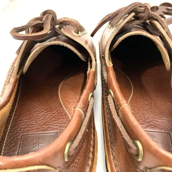 Frye Boat Shoes Leather Lace Loafers Sully Mason Camp Moc Men’s 12 - 80470