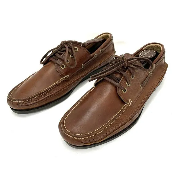 Frye Boat Shoes Leather Lace Loafers Sully Mason Camp Moc Men’s 12 - 80470