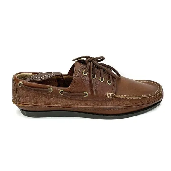 Frye Boat Shoes Leather Lace Loafers Sully Mason Camp Moc Men’s 12 - 80470
