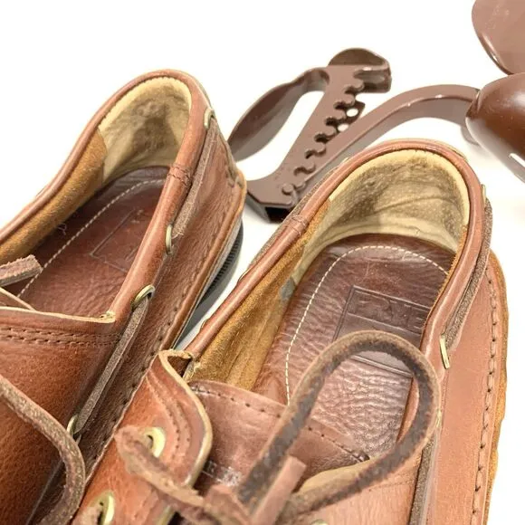 Frye Boat Shoes Leather Lace Loafers Sully Mason Camp Moc Men’s 12 - 80470