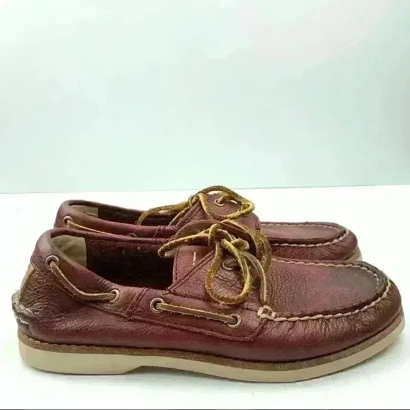 Frye boys sully boat shoes size 2 red leather