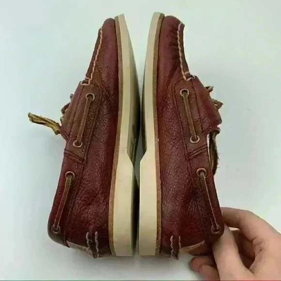 Frye boys sully boat shoes size 2 red leather
