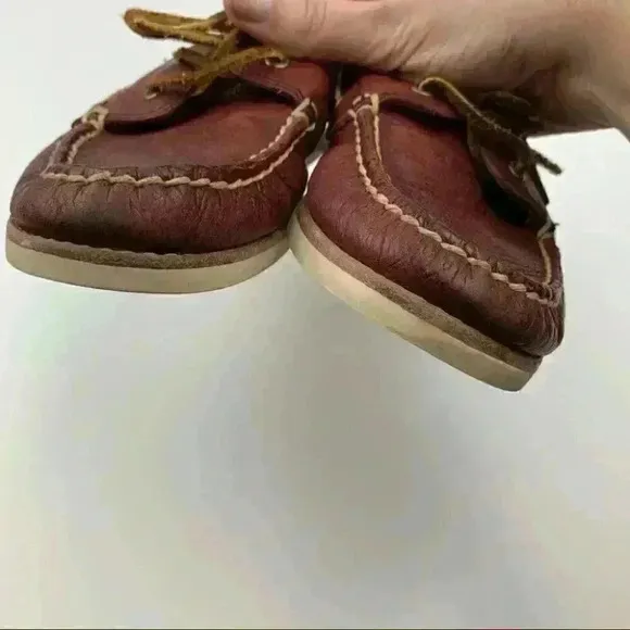 Frye boys sully boat shoes size 2 red leather