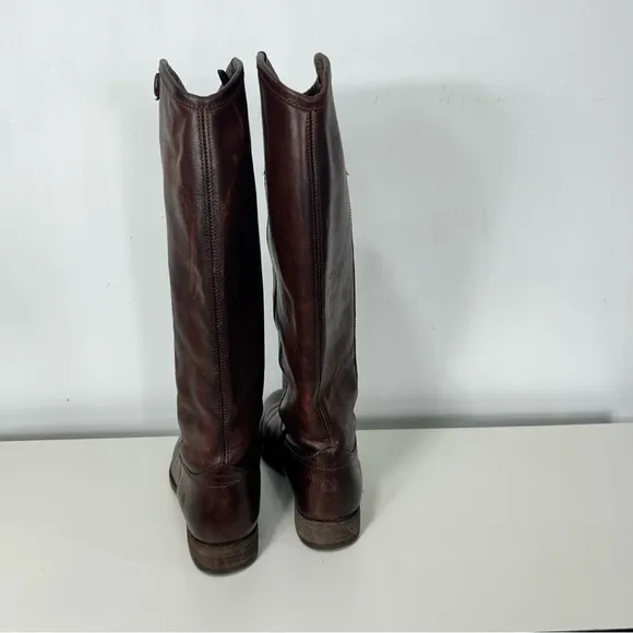 Frye Brown Knee High Riding Boots Leather Classic