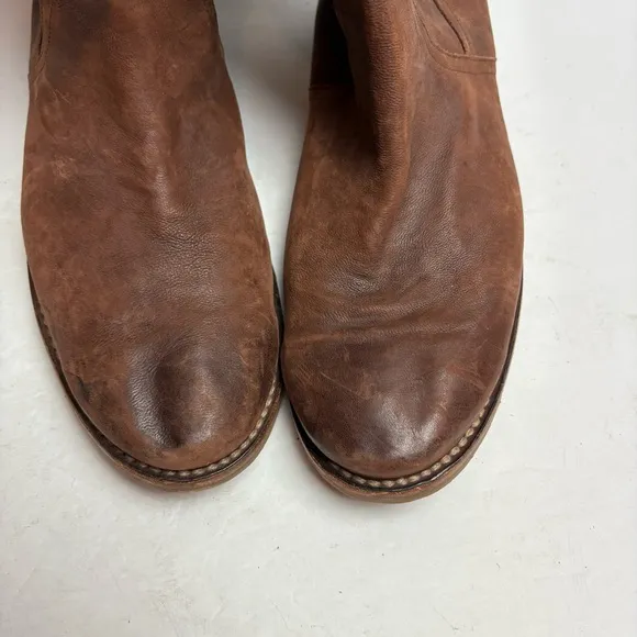 Frye Brown Knee-High Women's Boots Celia Soft Leather Flat Size 11