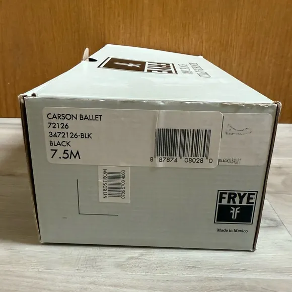 FRYE • Carson Ballet Flats - Black Leather Size 7.5