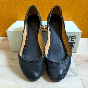 FRYE • Carson Ballet Flats - Black Leather Size 7.5