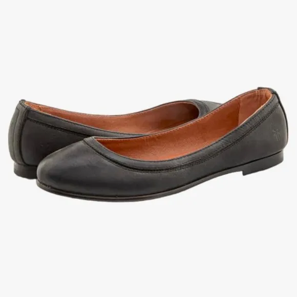 FRYE • Carson Ballet Flats - Black Leather Size 7.5