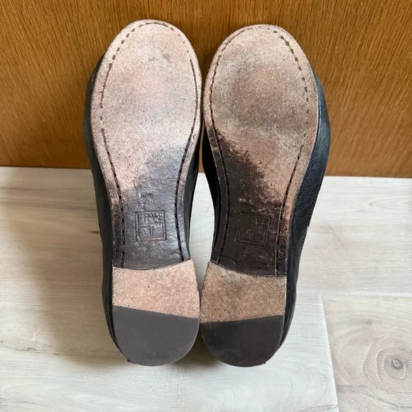 FRYE • Carson Ballet Flats - Black Leather Size 7.5